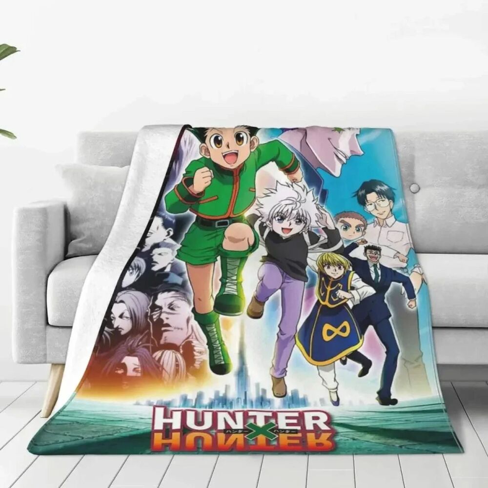 Bioworld Hunter X Hunter Anime Poster Soft Plush Fleece Throw Blanket 45" x 60"